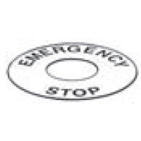 Emergency Stop Push Button Switch A22E, Switch Nameplate