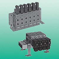 Individual wiring manifold pilot-operated five port connection valve (A) M4F0-3 series Single unit