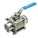 Rosette Sanitary 3-Piece Ball Valve (ZCSS-F)