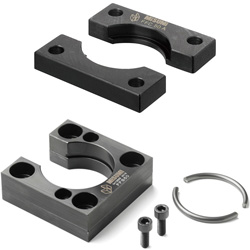 Plates for Gas Springs with Linked System -Vertical setting type / Square lower groove-